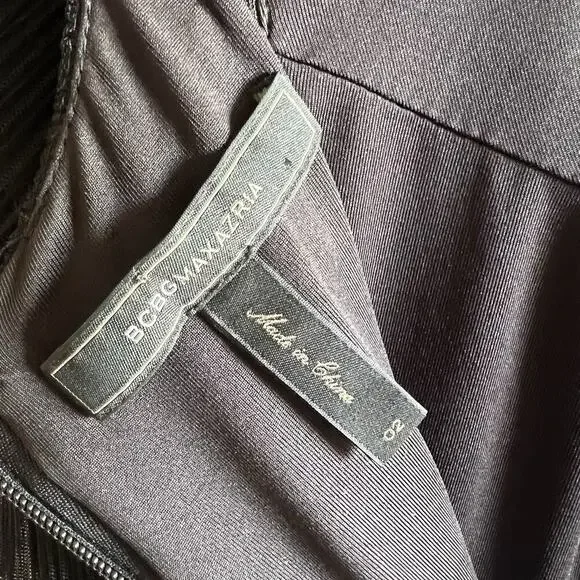 BCBG Briana Black Pleated Tulle Cocktail Homecoming Holiday Party Dress Size 2 - Picture 6 of 7